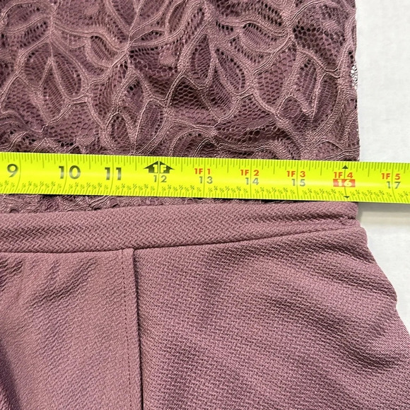 Torrid Mauve Purple Textured Scuba and Lace Peplum Dress Womens Size 10 NWT - Picture 11 of 15